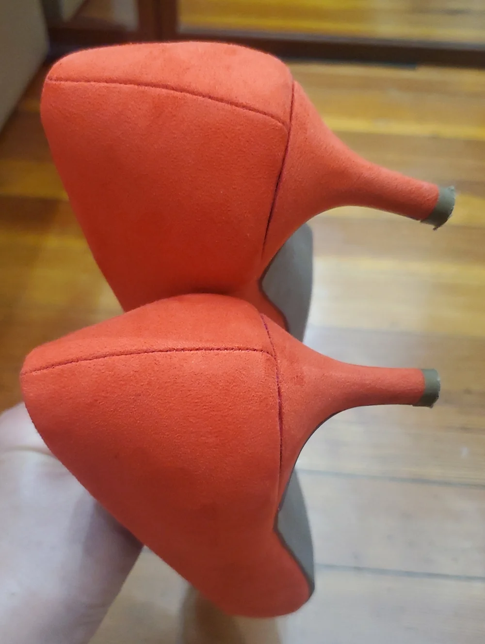 Faux Suede Kitten Heel